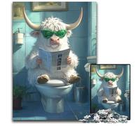 Puzzles for 1000 Piece Yak Go Toilet Difficult Puzzles for Adults Ideal for Lover, Perfect Christmas, New Year, Valentine's Gift 26X38CM/10.23x14.96inch