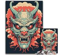 Puzzles for 1000 Piece Yokai Oni Japanese Mask Difficult Puzzles for Adults Family Interactive Game Craft Gift with Colorful Artwork 1000 PCS(38x26cm)