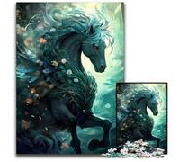 Puzzles for 1000Piece Black Unicorn Puzzles for Adults for Family And Friends Suitable for Ages 14 1000 PCS(75x50cm)