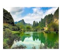 Puzzles for 1500 Piece Impossible Puzzle for Adults-China,pond,coast 87x57cm