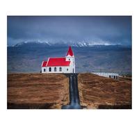 Puzzles for 1500 Piece Impossible Puzzle for Adults-Church,building,road 87x57cm