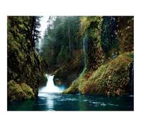 Puzzles for 1500 Piece Impossible Puzzle for Adults-Gorges,waterfalls,moss 87x57cm