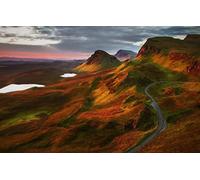 Puzzles for 2000 Piece Impossible Puzzle for Adults Educational Games Gifts for Men,Natural Scenery,Road,Sunset,Mountains,Lake 70x100CM