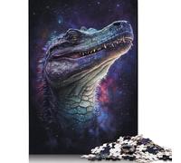 Puzzles for Adult Galaxy Art Crocodile Puzzle Jigsaw 500 Pieces Creative Puzzle Intellectual Toys Assembling Games 500pcs (52x38cm)
