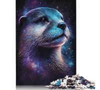 Puzzles for Adult Galaxy Art Otter Puzzle Jigsaw 500 Pieces Creative Puzzle Intellectual Toys Assembling Games 500pcs (52x38cm)