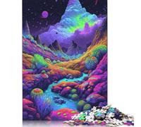 Puzzles for Adults 尺寸 Piece Psychedelic Landscape Art Jigsaw Puzzles for Adults Wood Puzzle Funny Gift 1000pcs (75x50cm)