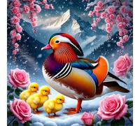 Puzzles for Adults 100 Piece,Mountain Roses Ducks jigsaw puzzles for adults 100 pieces Puzzle Classic Educational Game puzzle for Family Game and Birthday Gifts