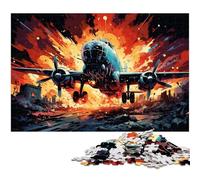 Puzzles for Adults 1000 Colored Fighter Jet Jigsaw Puzzles for Adults Kids Wooden Jigsaw Learning Educational Toy 1000pcs(75x50cm)