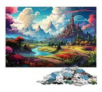 Puzzles for Adults 1000 Colorful Illustration of Czech Paradise Jigsaw Puzzles for Adults Kids Paper Jigsaw Learning Educational Toy 1000pcs(38x26cm)