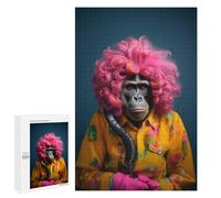 Puzzles for Adults 1000 PCS A Gorilla with Curly Hair Puzzles for Adults Hands-on Game But Fun And Humorous Christmas Birthday Gifts 1000 PCS