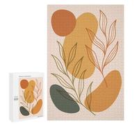 Puzzles for Adults 1000 PCS Abstract Botanical Art with Earth Tones Minimalist Nature Jigsaws for Adults Relaxing Games Enhance Memory Unique Birthday And Xmas Gifts 1000 PCS