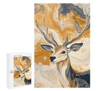 Puzzles for Adults 1000 PCS Abstract Deer Painting Art-6 Jigsaws for Adults Puzzle Difficult Challenge Help The Brain Exercise Unique Challenge Game 1000 PCS