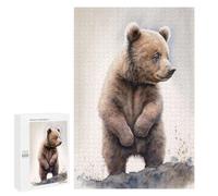 Puzzles for Adults 1000 PCS Adorable Brown Bear Cub Puzzles for Adults Hands-on Game But Fun And Humorous Christmas Birthday Gifts 1000 PCS