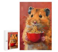 Puzzles for Adults 1000 PCS Adorable Hamster Spaghetti Jigsaw for Adults Relaxing Games Analysis And Logic Unique Birthday And Xmas Gifts 1000 PCS