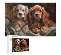 Puzzles for Adults 1000 PCS American Cocker Spaniels Jigsaw for Adults Relaxing Games Presents for Women Challenging Game Gifts 1000 PCS