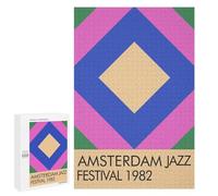 Puzzles for Adults 1000 PCS Amsterdam Jazz Festival 1982 Poster Jigsaw for Teenagerss Pattern Assembly Parent-child Interaction Beautiful Design Game 1000 PCS