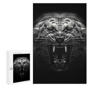 Puzzles for Adults 1000 PCS Angry Tiger Poster Jigsaw for Teenagerss Pattern Assembly Parent-child Interaction Beautiful Design Game 1000 PCS
