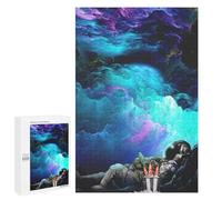 Puzzles for Adults 1000 PCS Astronaut in Space with Ice Bucket Puzzles for Adults Hands-on Game But Fun And Humorous Christmas Birthday Gifts 1000 PCS