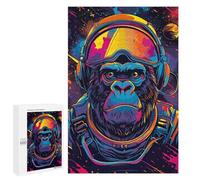 Puzzles for Adults 1000 PCS Astronaut Space Gorilla Jigsaw for Adults Relaxing Games Analysis And Logic Unique Birthday And Xmas Gifts 1000 PCS