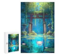 Puzzles for Adults 1000 PCS Axolotl in A Japanese Garden Pond Jigsaws for Adults Relaxing Games Enhance Memory Unique Birthday And Xmas Gifts 1000 PCS