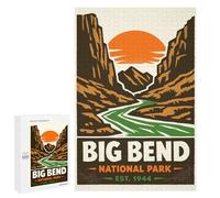 Puzzles for Adults 1000 PCS Big Bend National Park Poster Jigsaw for Teenagerss Pattern Assembly Parent-child Interaction Beautiful Design Game 1000 PCS