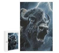 Puzzles for Adults 1000 PCS Bison Lightning Puzzles for Adults Hands-on Game But Fun And Humorous Christmas Birthday Gifts 1000 PCS