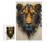 Puzzles for Adults 1000 PCS Black Jaguar Painting Jigsaw for Adults Relaxing Games Analysis And Logic Unique Birthday And Xmas Gifts 1000 PCS