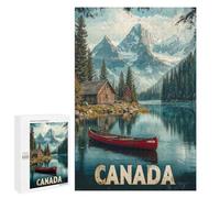 Puzzles for Adults 1000 PCS Canadian Mountain Lake Puzzles for Adults Family Games Stress Reliever Unique Birthday And Xmas Gifts 1000 PCS