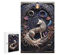 Puzzles for Adults 1000 PCS Celestial Steampunk Fox Jigsaw for Teenagerss Pattern Assembly Parent-child Interaction Beautiful Design Game 1000 PCS