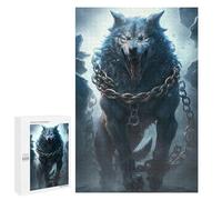 Puzzles for Adults 1000 PCS Chained Wolf Artwork Puzzles for Adults Family Games Stress Reliever Unique Birthday And Xmas Gifts 1000 PCS