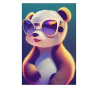 Puzzles for Adults 1000 PCS Chill Panda with Shades Jigsaws for Adults Hands-on Game Precision Cutting Fun at Home Activities, 1000 PCS