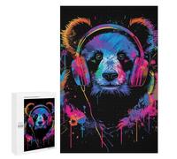 Puzzles for Adults 1000 PCS Colorful Dog Headphones Art Print -9 Jigsaw for Teenagerss Pattern Assembly Parent-child Interaction Beautiful Design Game 1000 PCS