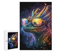 Puzzles for Adults 1000 PCS Colorful Dragon Sunglasses Art Print Jigsaw for Teenagerss Pattern Assembly Parent-child Interaction Beautiful Design Game 1000 PCS