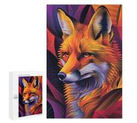 Puzzles for Adults 1000 PCS Colorful Fox Illustration Jigsaw Puzzles for Adults But Fun And Humorous for Birthday, Chrismas Christmas Birthday Gifts 1000 PCS