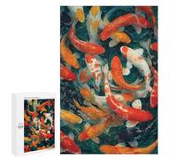 Puzzles for Adults 1000 PCS Colorful Koi Fish Painting-10 Jigsaw Puzzles for Adults But Fun And Humorous for Birthday, Chrismas Christmas Birthday Gifts 1000 PCS