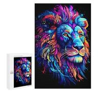 Puzzles for Adults 1000 PCS Colorful Lion Portrait Artwork-10 Puzzles for Adults Hands-on Game But Fun And Humorous Christmas Birthday Gifts 1000 PCS