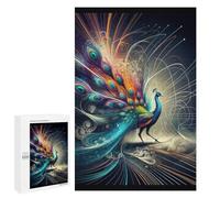 Puzzles for Adults 1000 PCS Colorful Peacock Artwork Jigsaw for Teenagerss Pattern Assembly Parent-child Interaction Beautiful Design Game 1000 PCS
