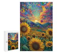 Puzzles for Adults 1000 PCS Colorful Sunflower Field Jigsaw Puzzles for Adults But Fun And Humorous for Birthday, Chrismas Christmas Birthday Gifts 1000 PCS