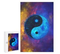 Puzzles for Adults 1000 PCS Cosmic Yin Yang Art Print-1 Jigsaws for Adults Puzzle Difficult Challenge Help The Brain Exercise Unique Challenge Game 1000 PCS