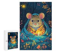 Puzzles for Adults 1000 PCS Cozy Mouse in Forest Jigsaws for Adults Puzzle Difficult Challenge Help The Brain Exercise Unique Challenge Game 1000 PCS