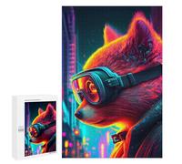 Puzzles for Adults 1000 PCS Cyberfox Goggles Puzzles for Adults Family Games Stress Reliever Unique Birthday And Xmas Gifts 1000 PCS