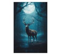 Puzzles for Adults 1000 PCS Deer in Moonlight Jigsaws for Adults Hands-on Game Precision Cutting Fun at Home Activities, 1000 PCS