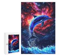 Puzzles for Adults 1000 PCS Dolphin Leaping Ocean Waves Jigsaw for Teenagerss Pattern Assembly Parent-child Interaction Beautiful Design Game 1000 PCS