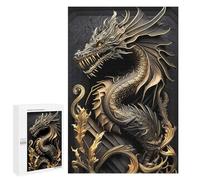 Puzzles for Adults 1000 PCS Dragon God Art Deco Jigsaw for Teenagerss Pattern Assembly Parent-child Interaction Beautiful Design Game 1000 PCS