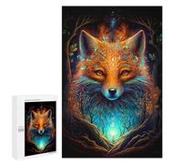 Puzzles for Adults 1000 PCS Enchanted Forest Fox Puzzles for Adults Family Games Stress Reliever Unique Birthday And Xmas Gifts 1000 PCS
