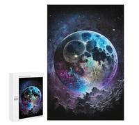 Puzzles for Adults 1000 PCS Fantasy Cosmic Moon Art Print Jigsaw for Teenagerss Pattern Assembly Parent-child Interaction Beautiful Design Game 1000 PCS