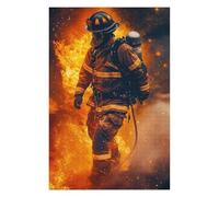 Puzzles for Adults 1000 PCS Firefighter in Flames Jigsaws for Adults Hands-on Game Precision Cutting Fun at Home Activities, 1000 PCS