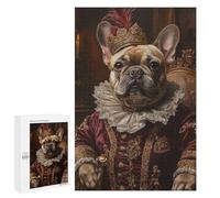 Puzzles for Adults 1000 PCS French Bulldog Noble Scholar Renaissance Pet Art Jigsaw for Adults Relaxing Games Analysis And Logic Unique Birthday And Xmas Gifts 1000 PCS