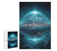 Puzzles for Adults 1000 PCS Future City Lights Puzzles for Teenagers Staycation Kill Time Help The Brain Exercise Unique Birthday And Xmas Gifts 1000 PCS