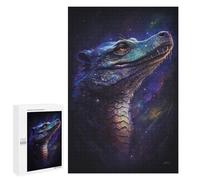 Puzzles for Adults 1000 PCS Galactic Crocodile Art Print-19 Jigsaw for Teenagerss Pattern Assembly Parent-child Interaction Beautiful Design Game 1000 PCS